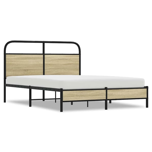 vidaXL Sengeramme uten madrass sonoma eik 140x200 cm konstruert tre