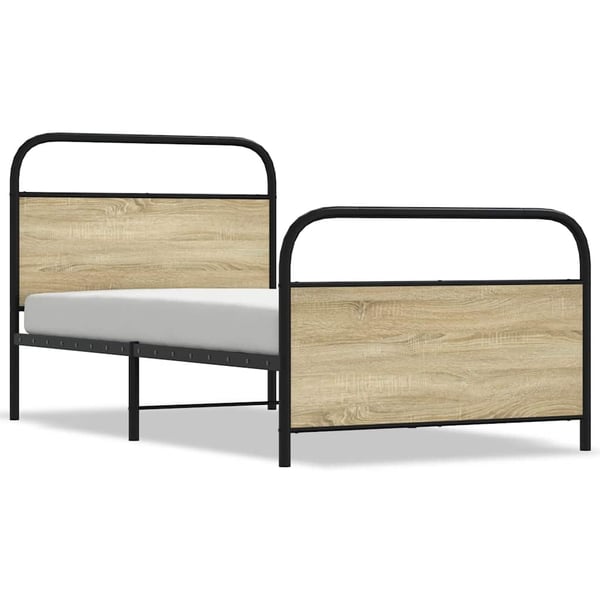 vidaXL Sengeramme uten madrass sonoma eik 90x190 cm konstruert tre