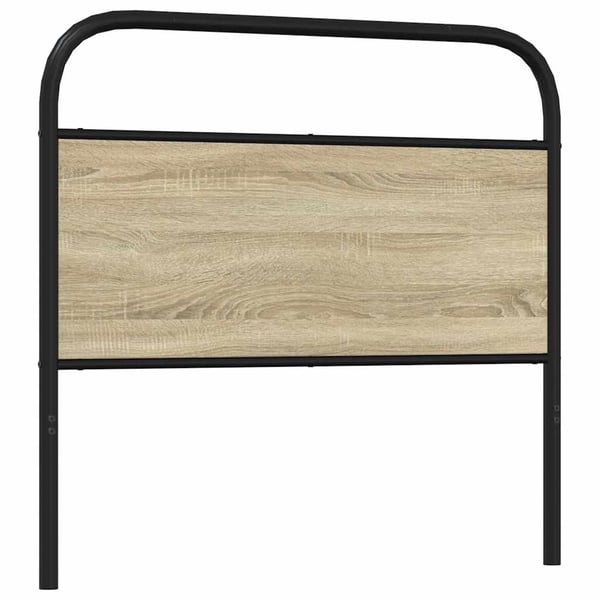 vidaXL Utskiftbar sengegavl sonoma eik 90 cm stål og konstruert tre