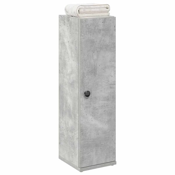 vidaXL Baderomsskap med rulleholder betonggrå 20,5x22x72 cm