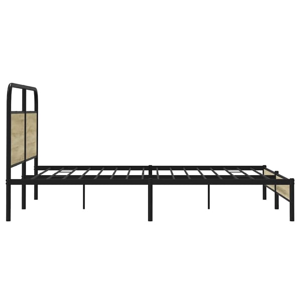 vidaXL Sengeramme i metall uten madrass sonoma eik 180x200 cm