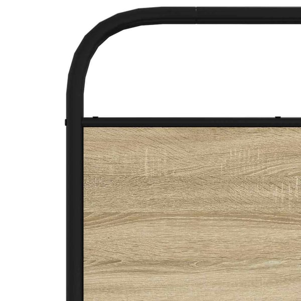 vidaXL Utskiftbar sengegavl sonoma eik 80 cm stål og konstruert tre