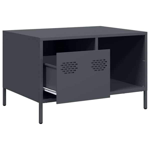 vidaXL sofabord 68,5x50x43,5 cm koldvalset stål antracitgrå