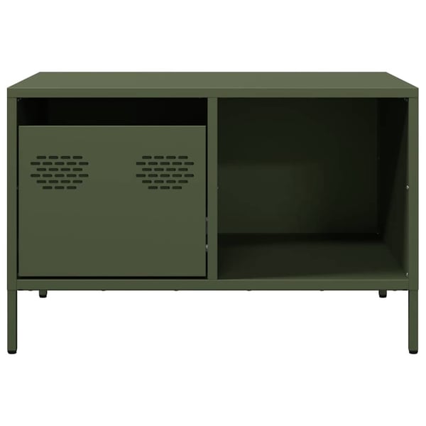 vidaXL Salongbord olivengrønn 68,5x50x43,5 cm kaldvalset stål
