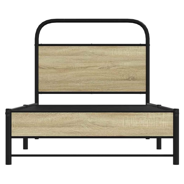 vidaXL Sengeramme uten madrass sonoma eik 75x190 cm konstruert tre
