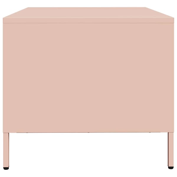 vidaXL Salongbord rosa 68,5x50x43,5 cm kaldvalset stål