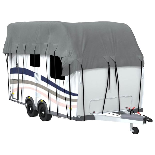 vidaXL Caravan Taktrekk grå 500x300 cm ikke-vevet stoff