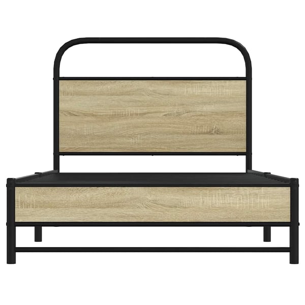 vidaXL Sengeramme uten madrass sonoma eik 100x200 cm konstruert tre
