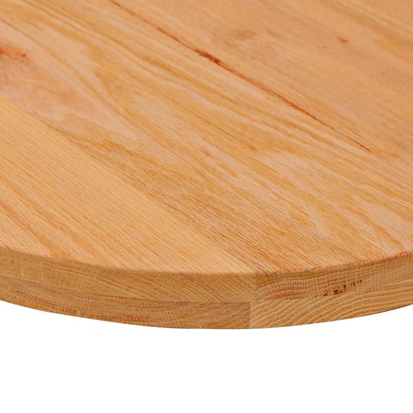 vidaXL Bordplate lysebrun 120x60x4 cm oval heltre eik