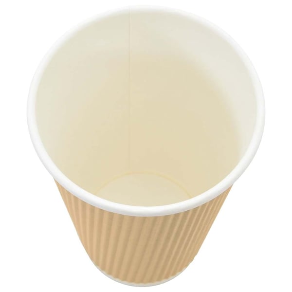 vidaXL Papir kaffekopper med lokk 1000 stk 16oz 400 ml