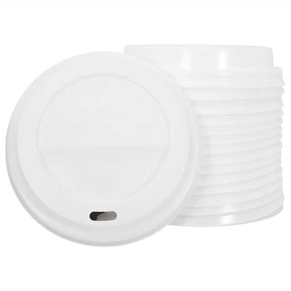 vidaXL Papir kaffekopper med lokk 1000 stk 16oz 400 ml
