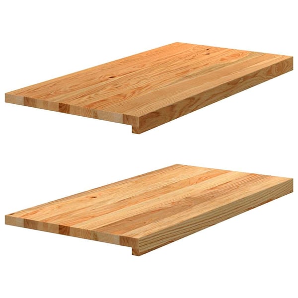 vidaXL Vinduskarmer 2 stk lysebrun 80x40x2 cm heltre eik