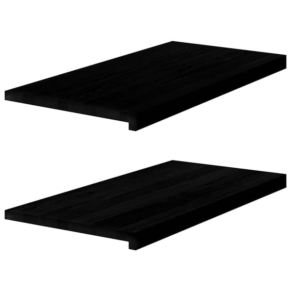 vidaXL Vinduskarmer 2 stk mørkebrun 80x40x2 cm heltre eik