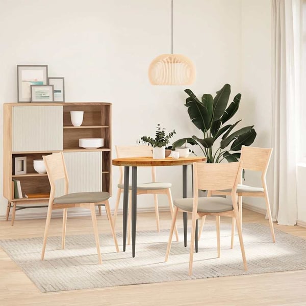vidaXL bordplade 80x40x4 cm massivt egetræ oval lysebrun