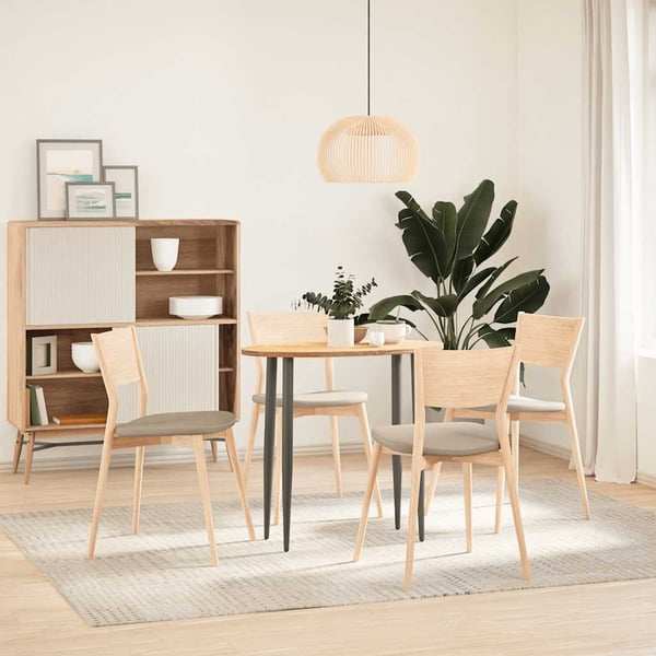 vidaXL bordplade 80x40x2 cm massivt egetræ oval