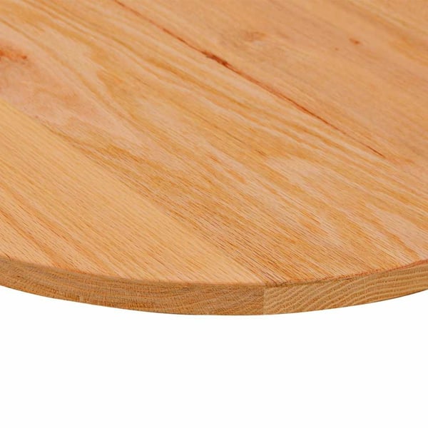 vidaXL Bordplate lysebrun 120x60x2 cm oval heltre eik