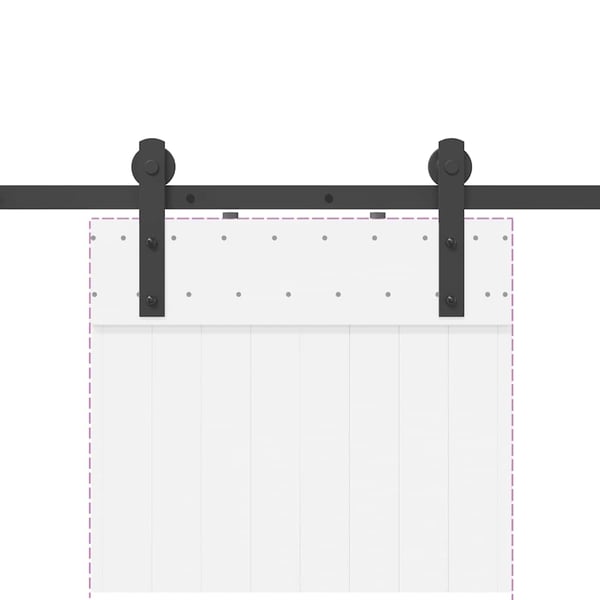 vidaXL Utstyr for skyvedør 152 cm stål svart