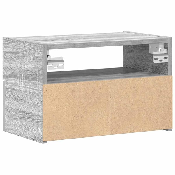 vidaXL Veggmonterte nattbord 2 stk grå sonoma 45x26x28,5 cm