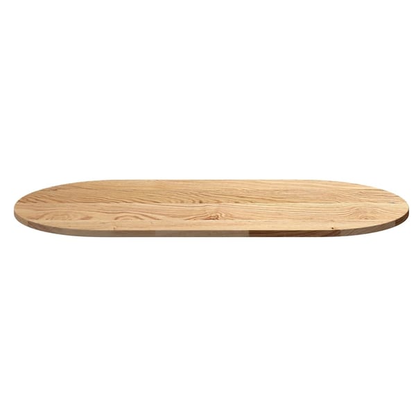 vidaXL Bordplate 120x60x2 cm oval heltre eik