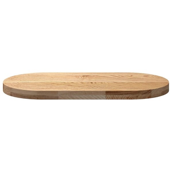 vidaXL Bordplate 80x40x4 cm oval heltre eik