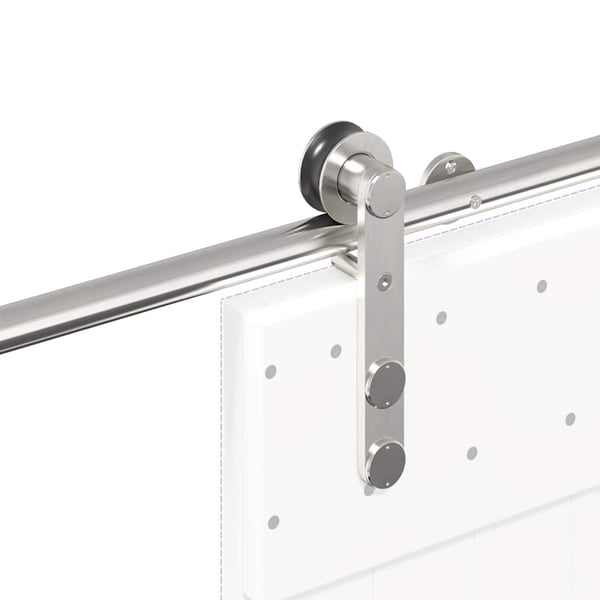 vidaXL hardwarekit til skydedør 200 cm rustfrit stål sølvfarvet