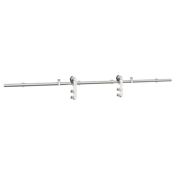 vidaXL hardwarekit til skydedør 200 cm rustfrit stål sølvfarvet