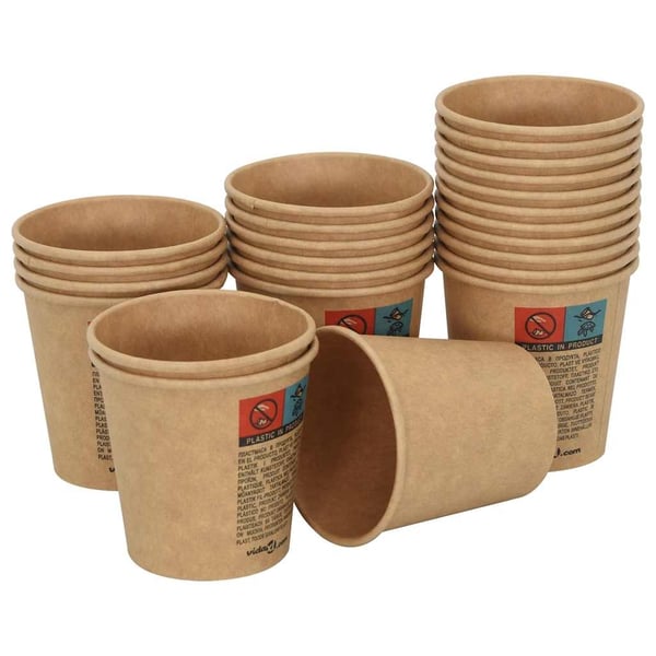 vidaXL Papir kaffekopper med lokk 1000 stk 4oz 100 ml