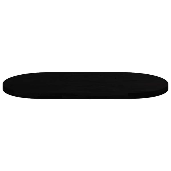 vidaXL Bordplate mørkebrun 120x60x4 cm oval heltre eik