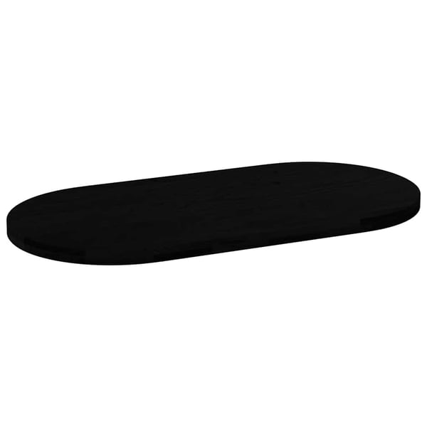 vidaXL Bordplate mørkebrun 120x60x4 cm oval heltre eik