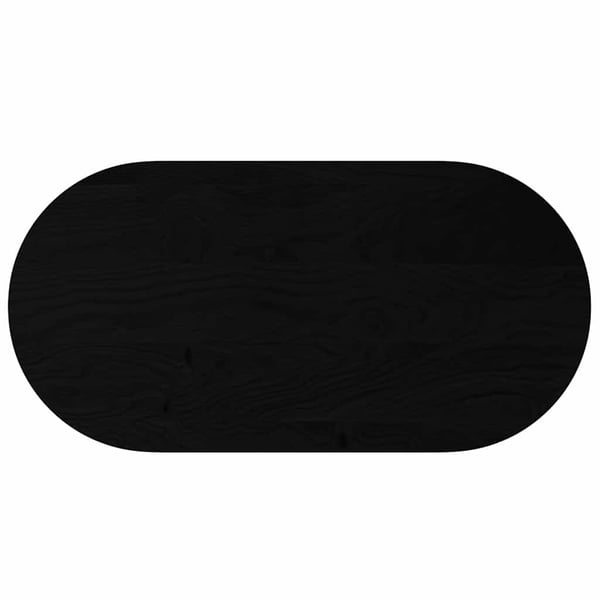 vidaXL Bordplate mørkebrun 120x60x4 cm oval heltre eik