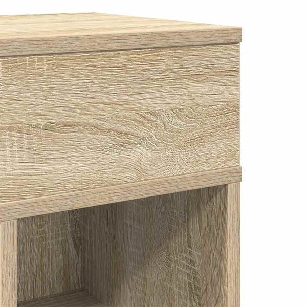 vidaXL Nattbord 2 stk med skuff sonoma eik 25x31x66 cm