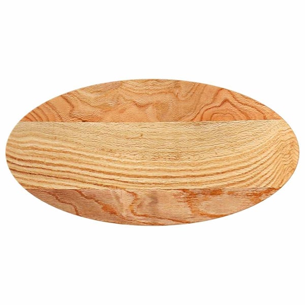 vidaXL Bordplate lysebrun 80x40x2 cm oval heltre eik