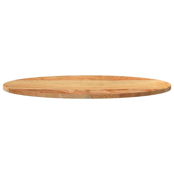 vidaXL Bordplate lysebrun 80x40x2 cm oval heltre eik
