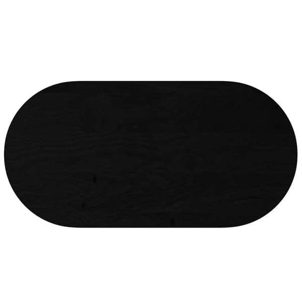 vidaXL Bordplate mørkebrun 120x60x2 cm oval heltre eik