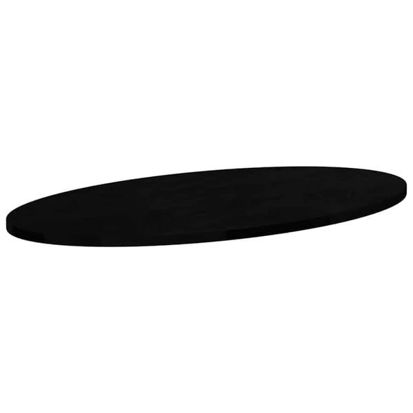 vidaXL bordplade 80x40x2 cm massivt egetræ oval mørkebrun