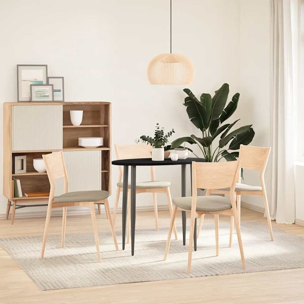 vidaXL bordplade 80x40x2 cm massivt egetræ oval mørkebrun