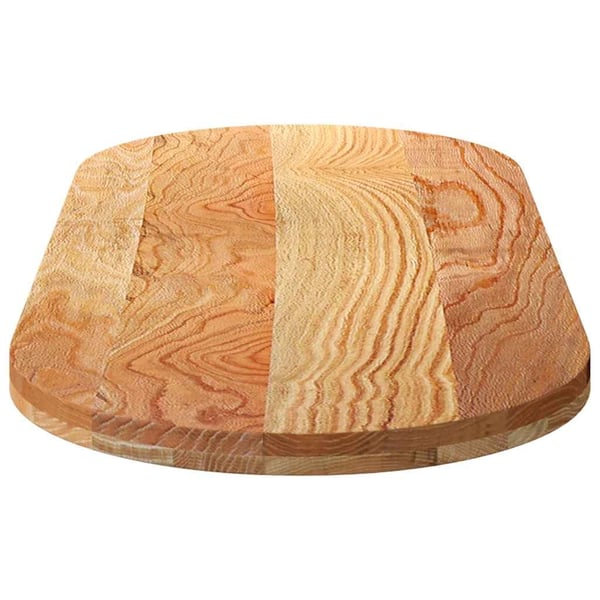 vidaXL Bordplate lysebrun 140x60x4 cm oval heltre eik