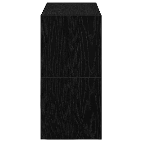 vidaXL Skostativer 2 stk Stablebar Sort Eik 60x30x30,5 cm