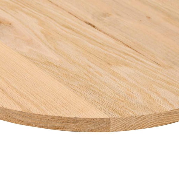 vidaXL bordplade 100x50x2 cm massivt egetræ oval