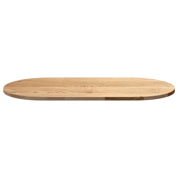 vidaXL bordplade 100x50x2 cm massivt egetræ oval