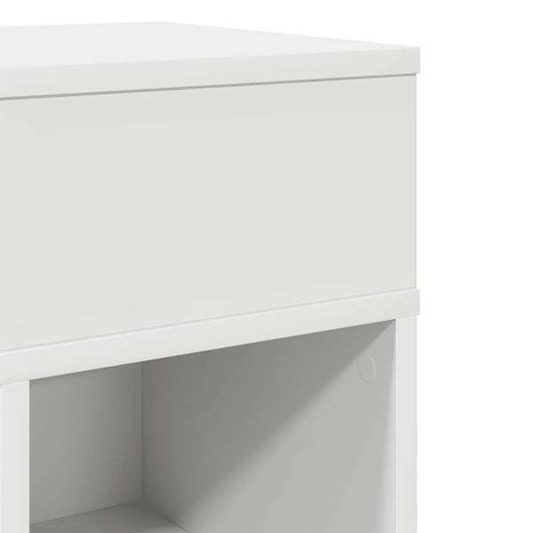 vidaXL Nattbord med skuff hvit 25x31x66 cm
