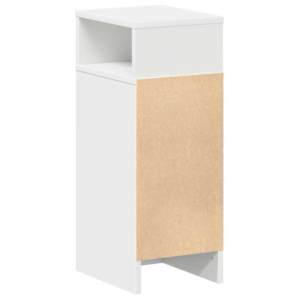 vidaXL Nattbord med skuff hvit 25x31x66 cm