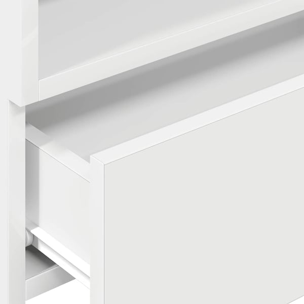 vidaXL Veggmontert nattbord hvit 45x26x28,5 cm