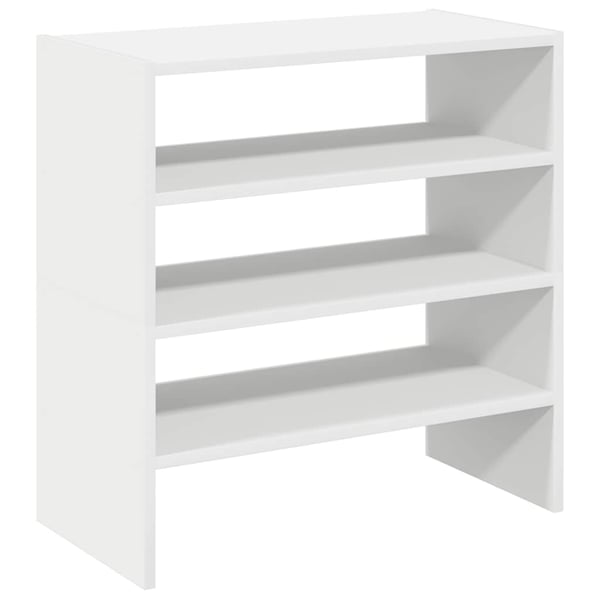 vidaXL Skostativer 2 stk stablebar hvit 60x30x30,5 cm