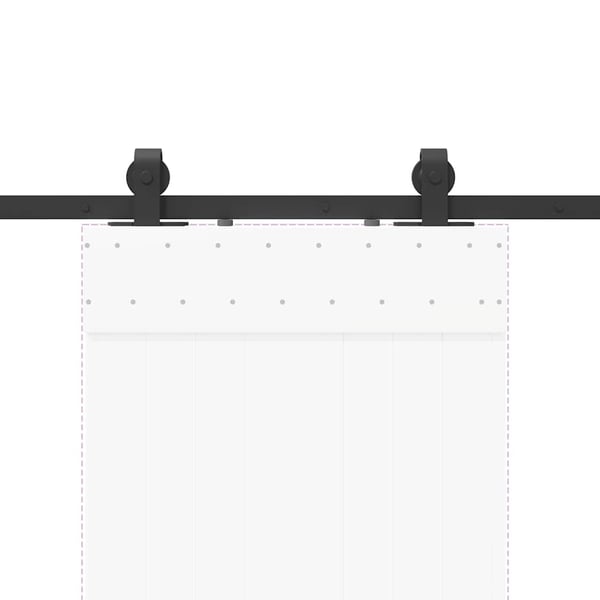 vidaXL Utstyr for skyvedør 152,5 cm stål svart