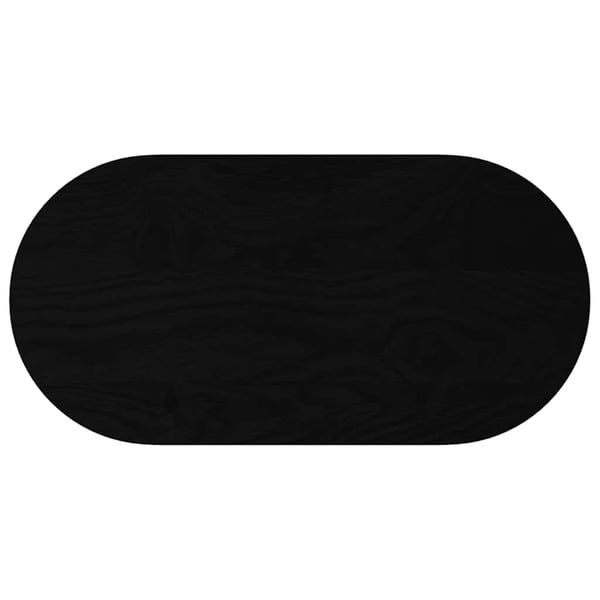 vidaXL Bordplate mørkebrun 80x40x4 cm oval heltre eik