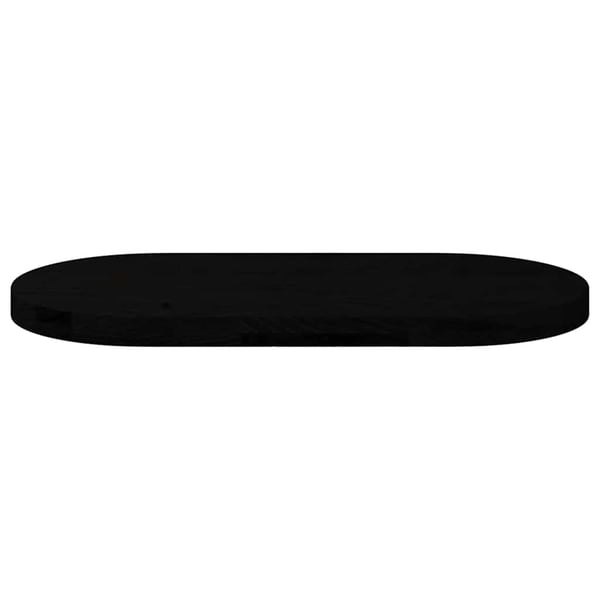 vidaXL Bordplate mørkebrun 80x40x4 cm oval heltre eik