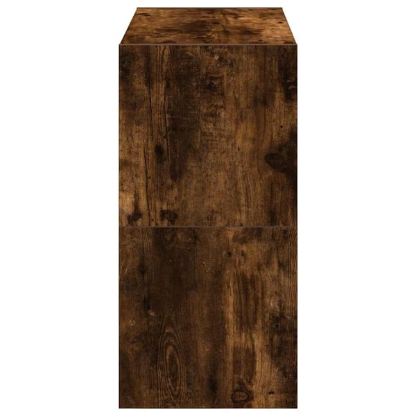 vidaXL Skostativer 2 stk stablebar røkt eik 60x30x30,5 cm