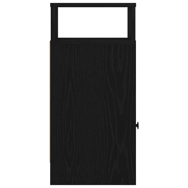 vidaXL sengebord med skuffe 25x31x66 cm sort