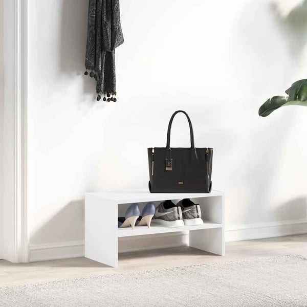 vidaXL skostativ stabelbar 60x30x30,5 cm hvid